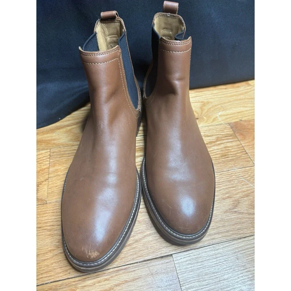 Cole Haan Dress Chelsea Leather Boots C31815 Brown Mens Size 9.5 Mens Casual